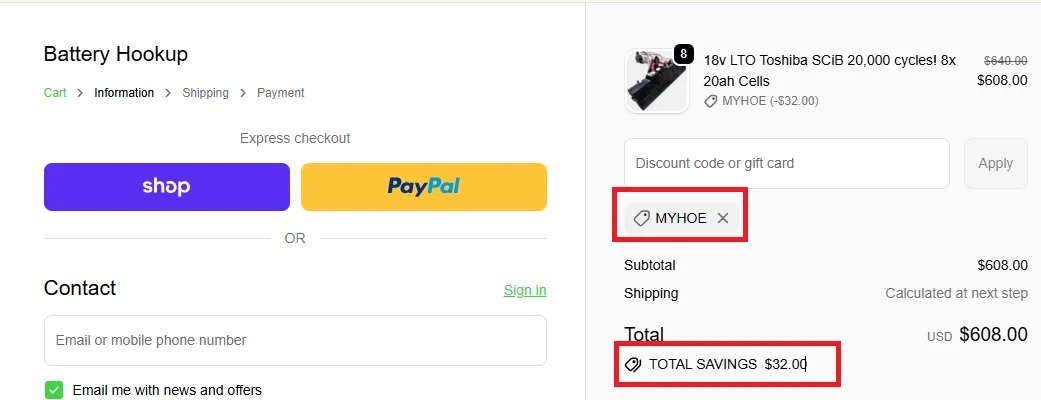 Batteryhookup 15% OFF Coupon