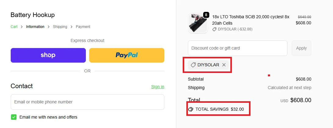 Batteryhookup 5% OFF Coupon